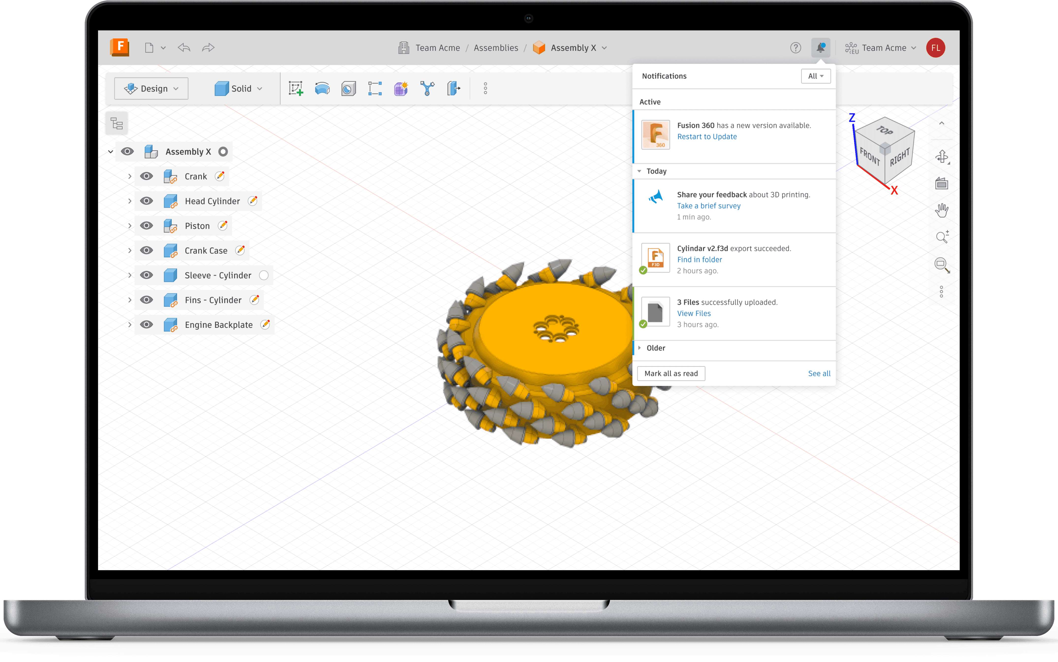 Final Notification Center design